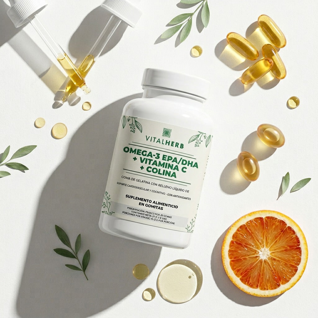 💚 Omega-3 EPA/DHA + Vitamina C + Colina – Vitalherb