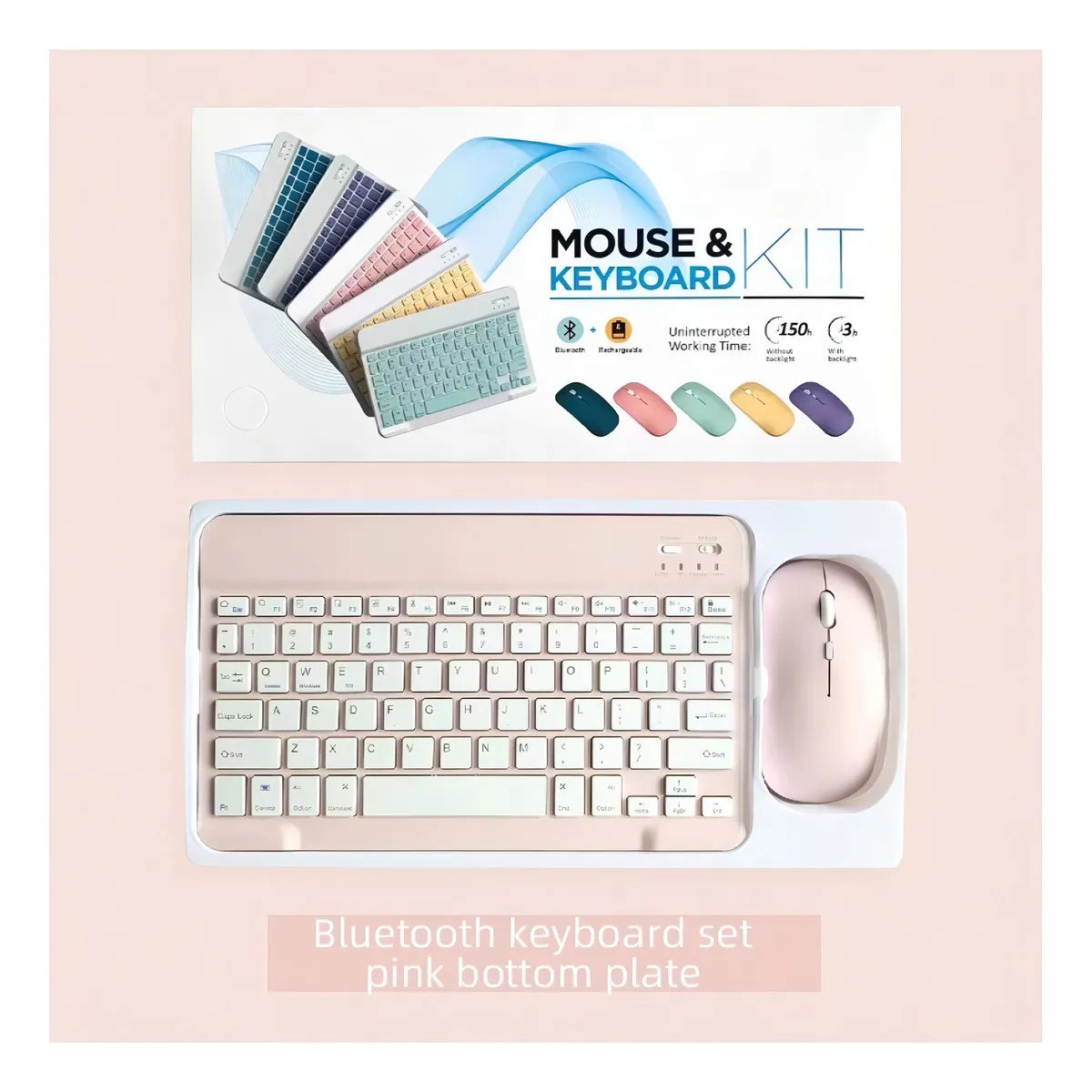 ⌨️🖱️ Combo Teclado y Mouse Inalámbricos Recargables – Diseño Moderno y Silencioso